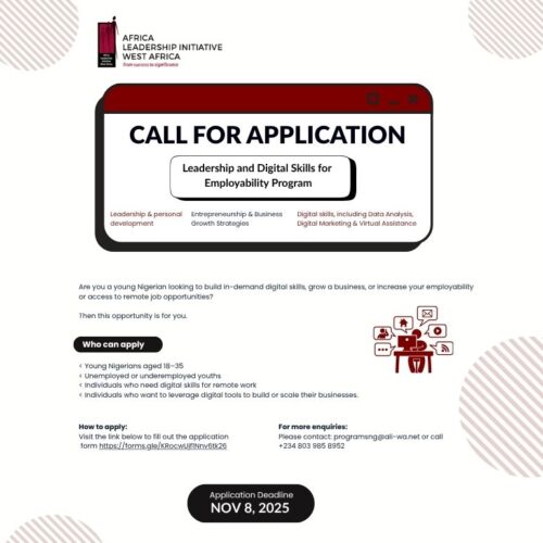 Call For Applications: Leadership and Digital Skills for Employability Program